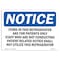 Signmission OSHA Notice, 5" Height, Items In This Refrigerator Are For Patients Sign, 7" X 5", Landscape OS-NS-D-57-L-13744 - alternate 1
